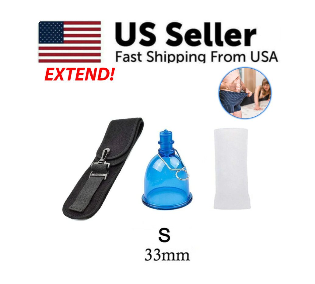 -Male Extender Penis Stretcher Enlargement Vacuum Cup Hanger Male Enhancement