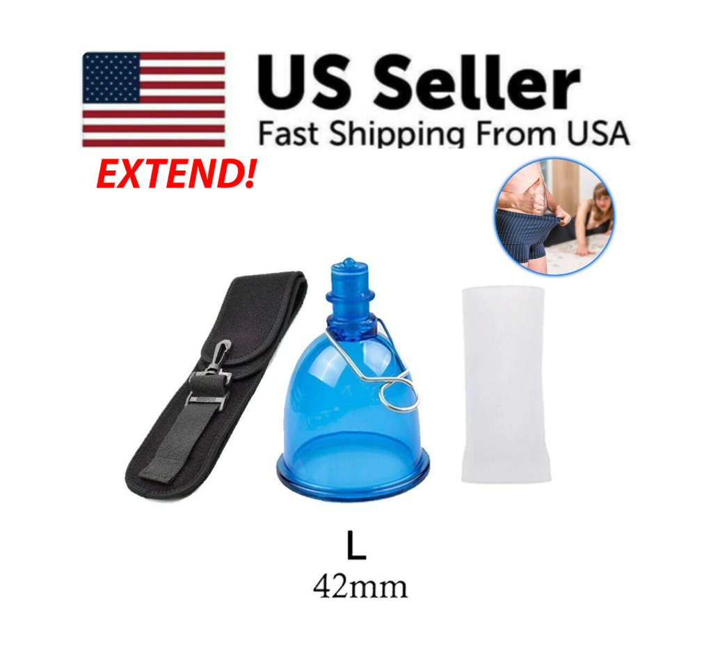 -Male Extender Penis Stretcher Enlargement Vacuum Cup Hanger Male Enhancement