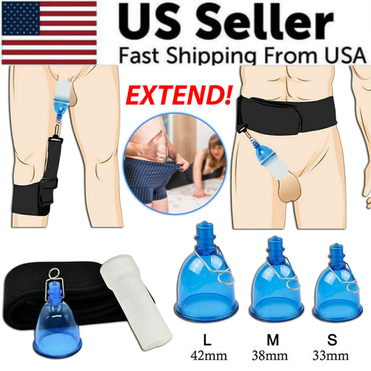 -Male Extender Penis Stretcher Enlargement Vacuum Cup Hanger Male Enhancement